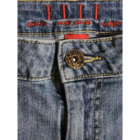 Elle Paris New York Tokyo Women's Blue Jean Shorts Size 12, 9" Rise 5" Inseam - Picture 8 of 8